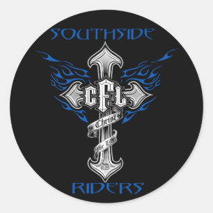 Southside Riders Helmet Sticker Runt Klistermärke