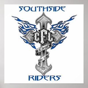Southside ryttareaffisch 23" x23 ", poster
