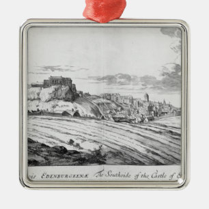 Southsiden av slottet av Edinburgh Julgransprydnad Metall