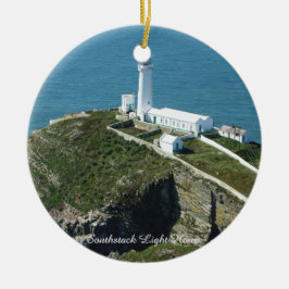 Southstack fyr i Wales. Julgransprydnad Keramik