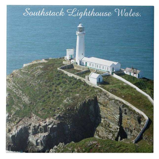 Southstack fyr Wales. Kakelplatta (Framsidan)