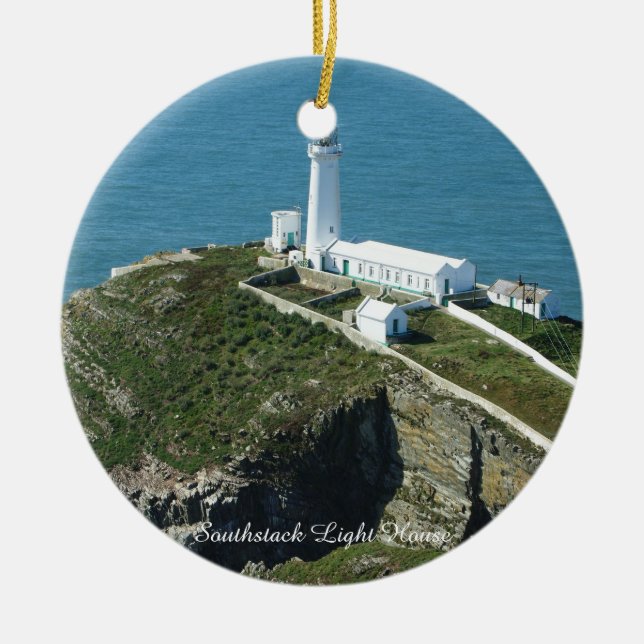 Southstack Light House Wales. Julgransprydnad Keramik (Framsidan)