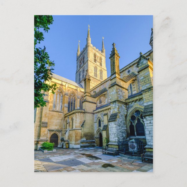 Southwark Cathedral, London UK Postcard Vykort (Framsida)