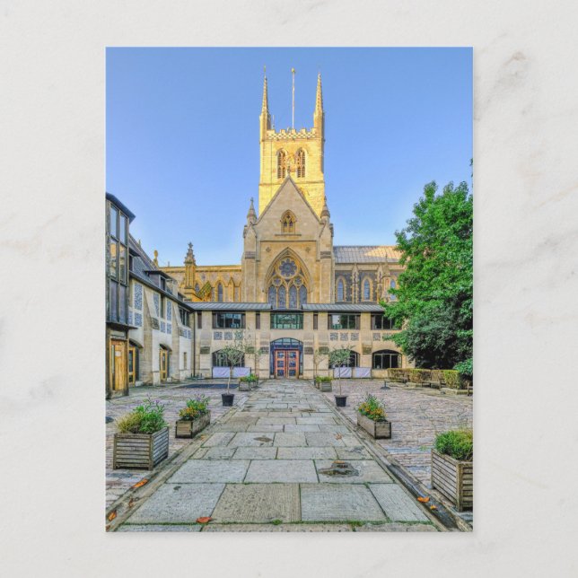 Southwark Cathedral, London UK Postcard Vykort (Framsida)