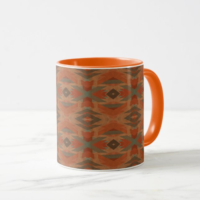 Southwest American Indian Inspired Art Pattern Mugg (Framsida höger)