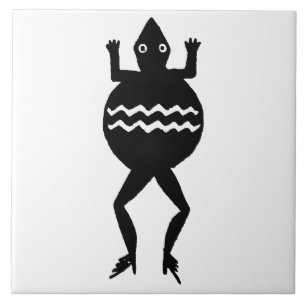 Southwest Art Ancient Mimbres Pottery Frog Kakelplatta