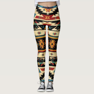 Southwest Aztec Art Leggings