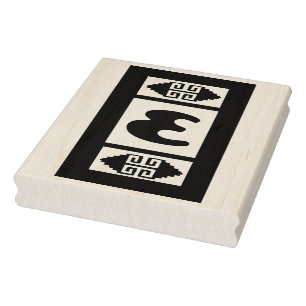 Southwest Aztec Nummer 3 Stor Design Stämpelverkty Stämpel