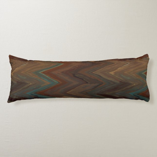 Southwest Brown Chevron Kroppskudde (Framsidan)