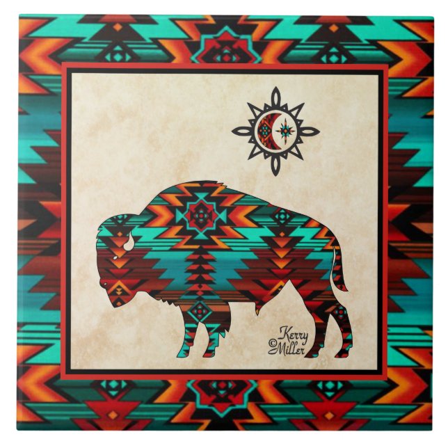 Southwest Buffalo CERAMIC TILE Kakelplatta (Framsidan)