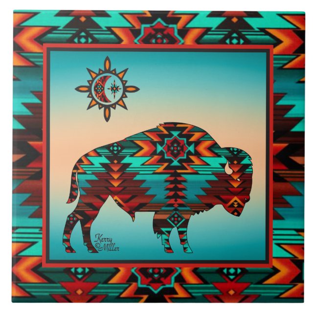 Southwest Buffalo CERAMIC TILE Kakelplatta (Framsidan)