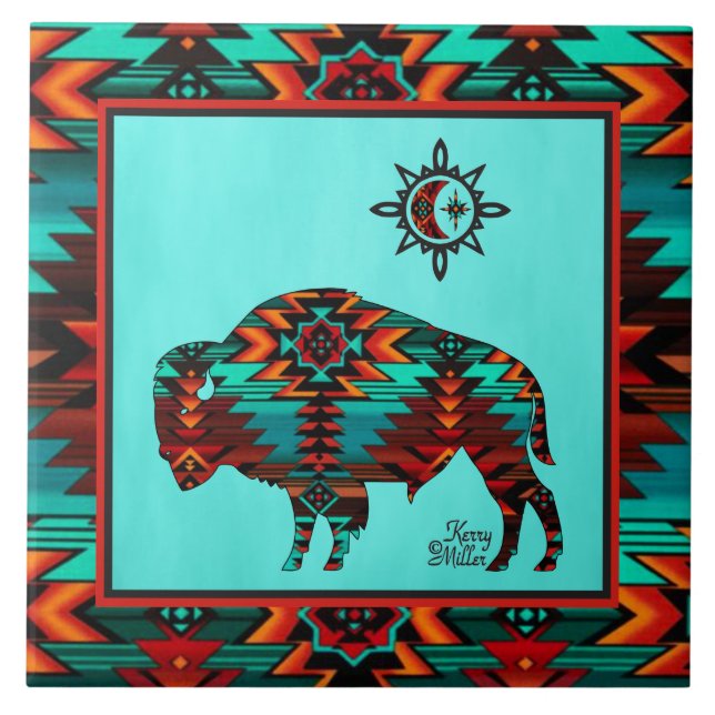 Southwest Buffalo CERAMIC TILE Kakelplatta (Framsidan)
