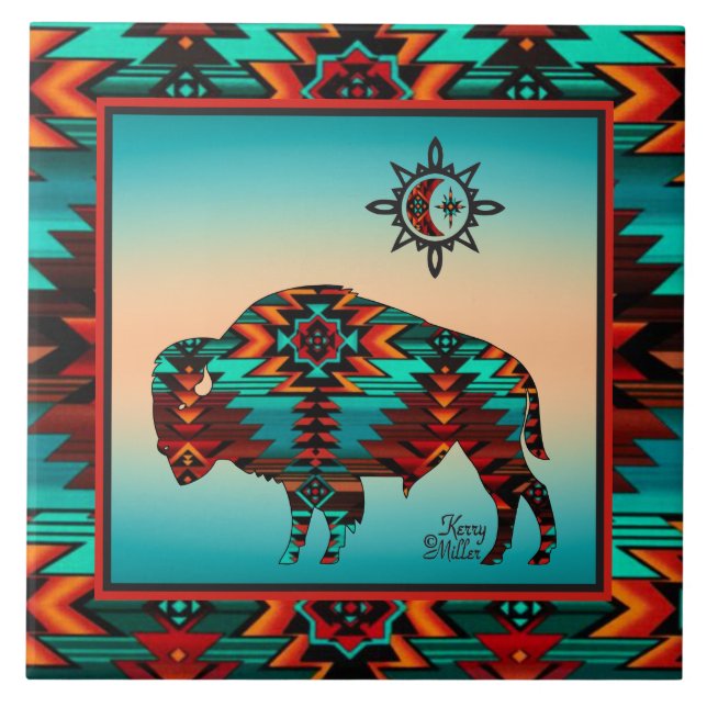 Southwest Buffalo CERAMIC TILE Kakelplatta (Framsidan)