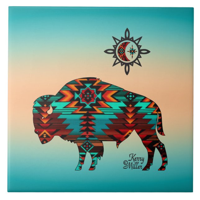 Southwest Buffalo Kakelplatta (Framsidan)