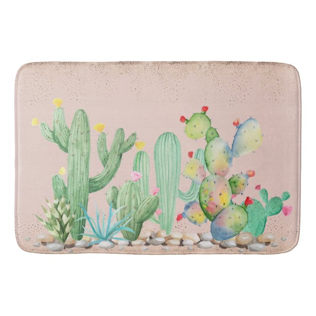 Southwest Cactus Bath Mat Badrumsmatta (Framsidan)
