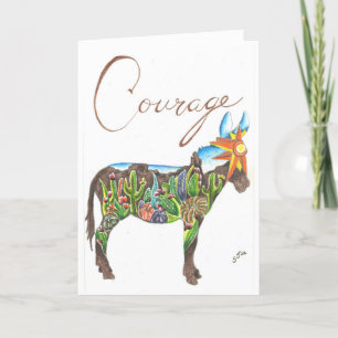 Southwest Cactus Mule by Sherry Jarvis FolCard Tack Kort