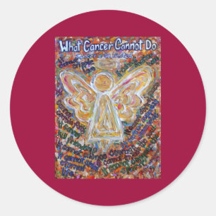 Southwest Cancer Angel Sticker Runt Klistermärke