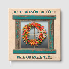 Southwest Chile Pepper Wreath Window Personalized Gästböcker
