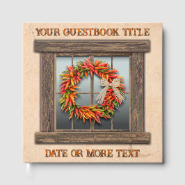 Southwest Chile Pepper Wreath Window Personalized Gästböcker