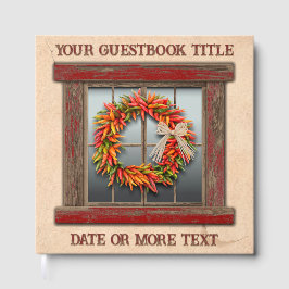 Southwest Chile Pepper Wreath Window Personalized Gästböcker