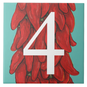 Southwest Chili Pepper House #4 Kakelplatta