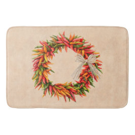 Southwest Colorful Rustic Chile Ristra Wreath  Badrumsmatta
