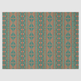 Southwest Copper Teal Geometric Mönster