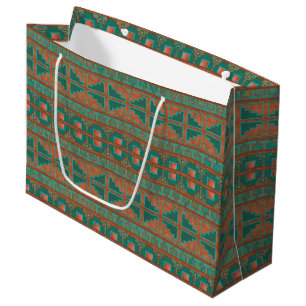Southwest Copper Teal Geometric Mönster