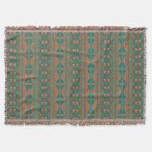 Southwest Copper Teal Geometric Mönster