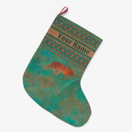 Southwest Cute Javelina Kid Personlig Stor Julstrumpa