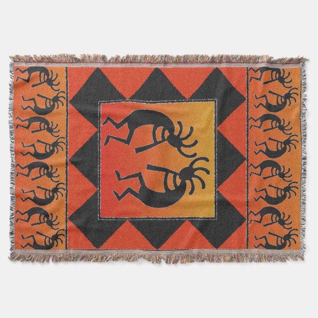 Southwest Dancing Kokopelli Design Mysfilt (Framsidan)