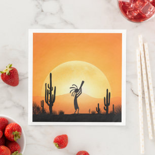 Southwest Desert Indian Kokopelli Pappersservett