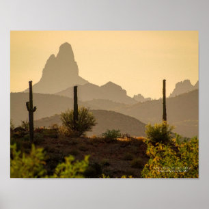 Southwest Desert Mountains Weavers Nål Arizona Poster