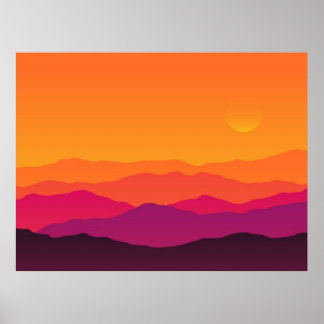 Southwest Desert Sol Sherbet Poster