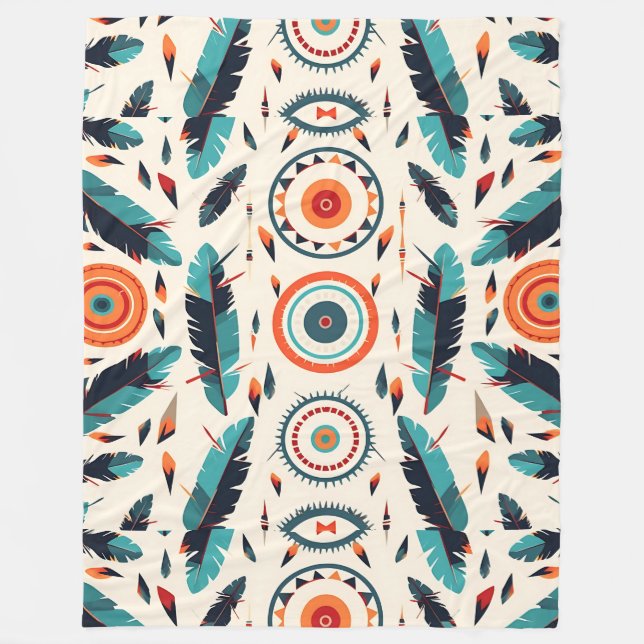Southwest Dreamcatcher Design Fleecefilt (Framsidan)