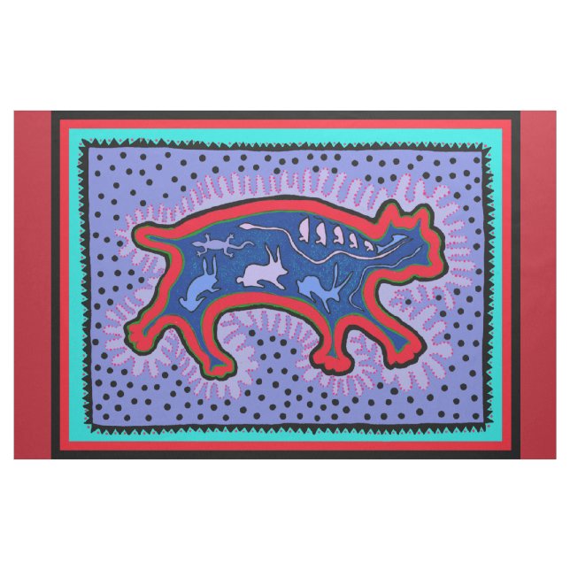 Southwest Feral Cat Designer Fabric Tyg (Yard)
