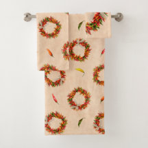 Southwest Festive Colorful Chile Peppers Wreath