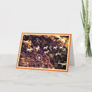 SOUTHWEST FÖR AMERIKAN FÖR PETROGLYPHSNEVADA ÖKEN KORT