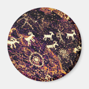 SOUTHWEST FÖR AMERIKAN FÖR PETROGLYPHSNEVADA ÖKEN MAGNET