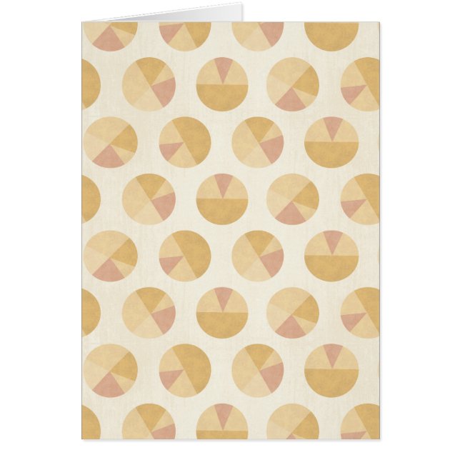 Southwest Geo kliver den | orangen cirklar mönster Hälsningskort (Framsidan)