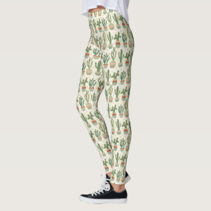 Southwest Geo kliver det   kaktusmönster Leggings