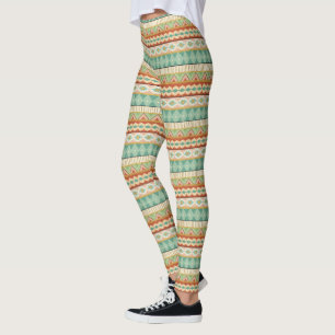 Southwest Geo kliver det stam- mönster för den   Leggings