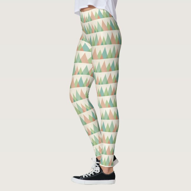 Southwest Geo kliver | kricka- & koralltrianglar Leggings (Vänster)