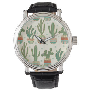Southwest Geo Step   Cactus Mönster Armbandsur