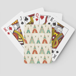 Southwest Geo Step Geometric Teepee Mönster Spel Kort