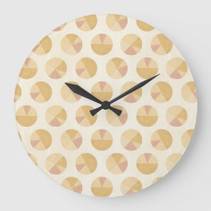 Southwest Geo Step   Orange Circle Mönster Stor Klocka