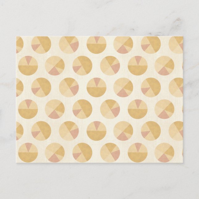 Southwest Geo Step | Orange Circle Mönster Vykort (Framsida)