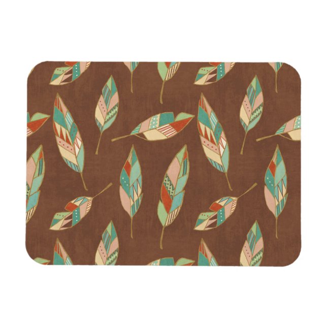 Southwest Geo Step | Sydvästra Feather Mönster Magnet (Horisontell)