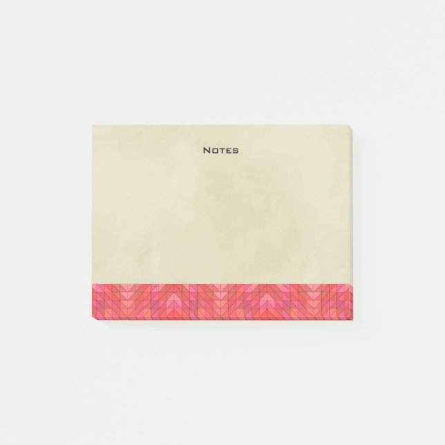 Southwest Geometric Gräns på Cream-bakgrunden Post-it Block (Framsida)