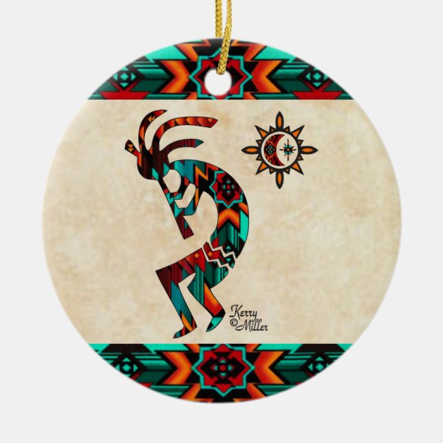Southwest Kokopelli Ceramic Ornament (Framsidan)
